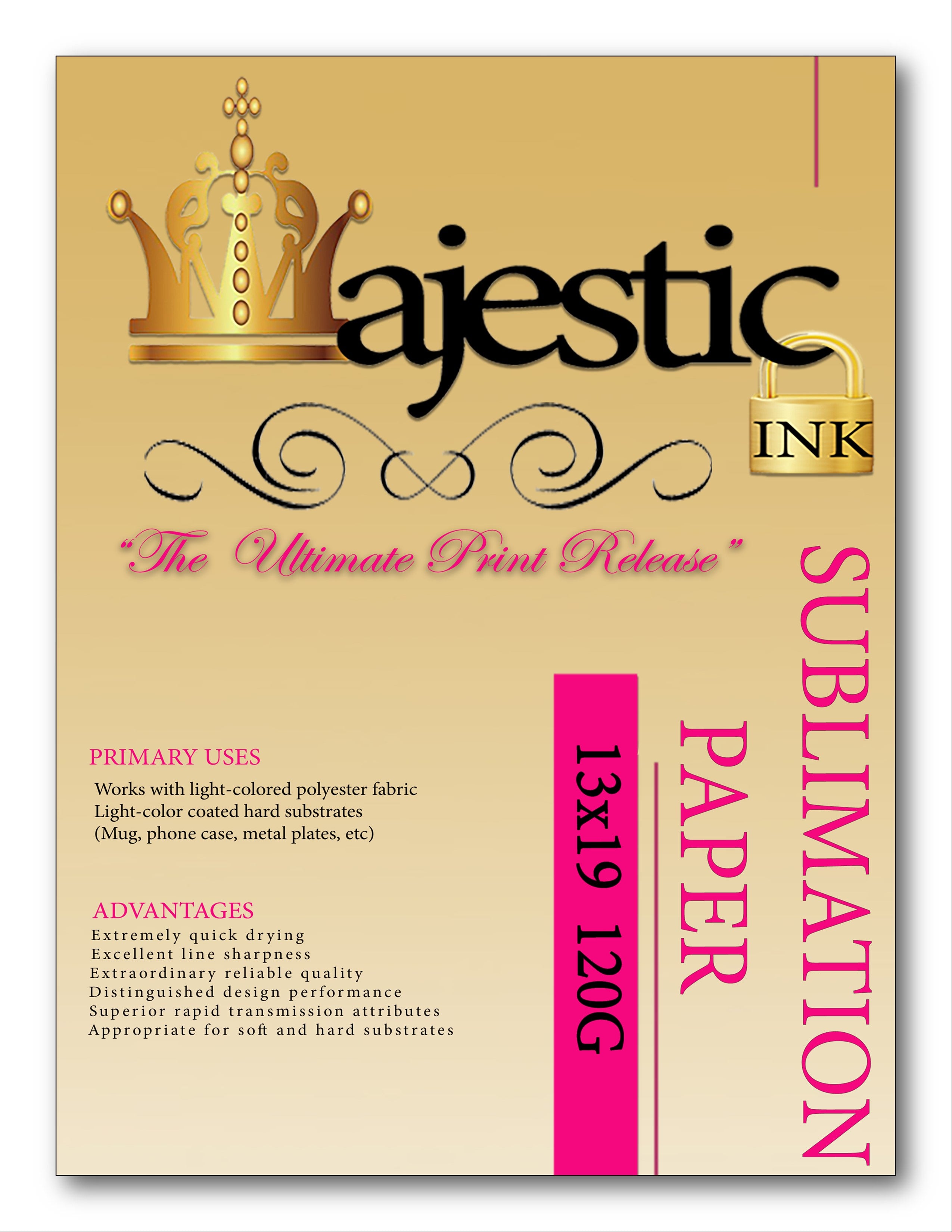 Sublimation Paper 13 x 19 (120 G) – Majestic INK™